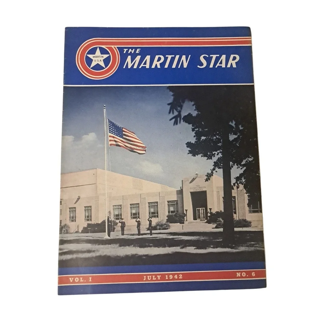 V1 - First Issue Lot Of 4 Martin Star Aircraft Mag 1942. June, July, Aug, Dec